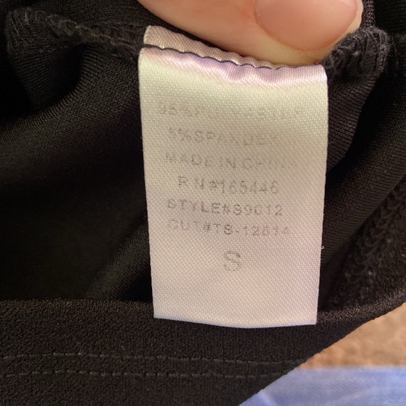 Windsor Black Pencil Skirt with Split with Rhinestone Fringe Size Small - Picture 5 of 5